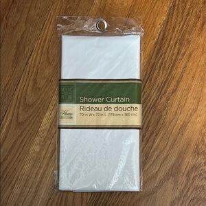 Home Collection White Shower Curtain